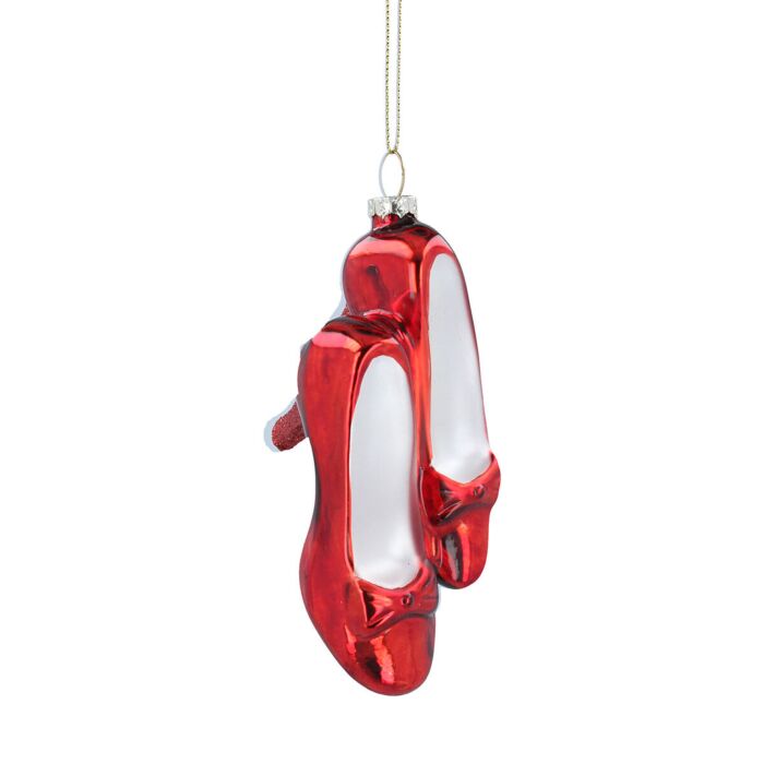 Gisela Graham Red Ruby Stilettos Glass Tree Decoration